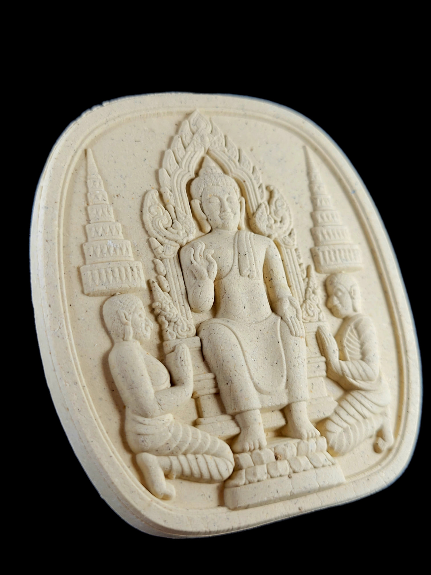 พระยอดขุนพลกาญจนบุรี  เนื้อผงพุทธคุณ พิมพ์ใหญ่